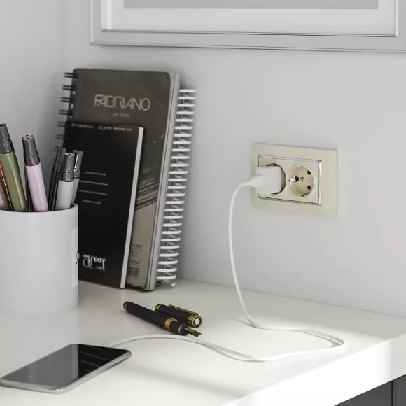 Розетка двойная с заземлением Werkel слоновая кость W1172003 4690389155840 Розетка двойная с заземлением Werkel слоновая кость W1172003 4690389155840