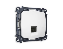 Комплект механизма компьютерной розетки RJ-45(8P8C) CAT6 со шторкой Ambrella Volt Omega MO132010