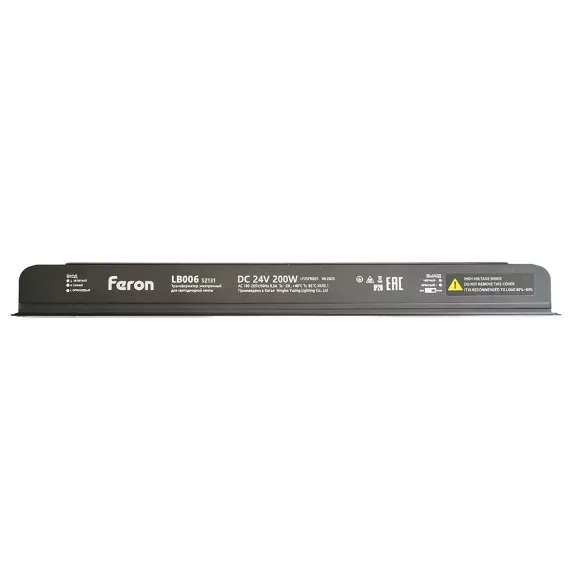 Трансформатор для светодиодной ленты с диммированием Feron LB006 200W 24V IP20 52131 Трансформатор для светодиодной ленты с диммированием Feron LB006 200W 24V IP20 52131