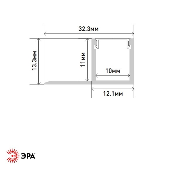 Комплект с анодированным профилем под плитку и гипсокартон Эра 3213 Б0062855
