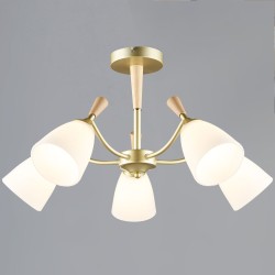 Люстра на штанге Reluce 38960-0.3-05 GD+WOOD