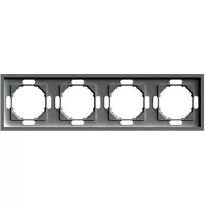 Рамка 4-местная Stekker Эмили PFR00-5004-09 антрацит soft touch 49939