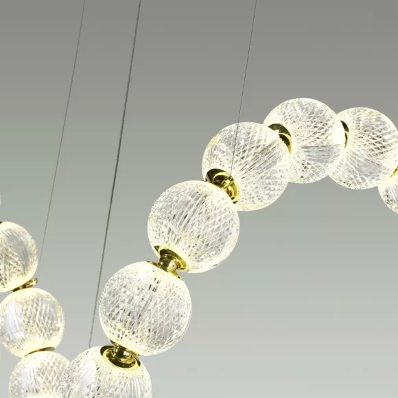Подвесная люстра Odeon Light Crystal 5008/92L, Золото, Прозрачный, Нейтральный белый, крупный план Подвесная люстра Odeon Light Crystal 5008/92L, Золото, Прозрачный, Нейтральный белый, крупный план