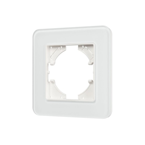 Рамка стеклянная на 1 пост Arlight FRM-OMALI-SFGS-1-WH 049675