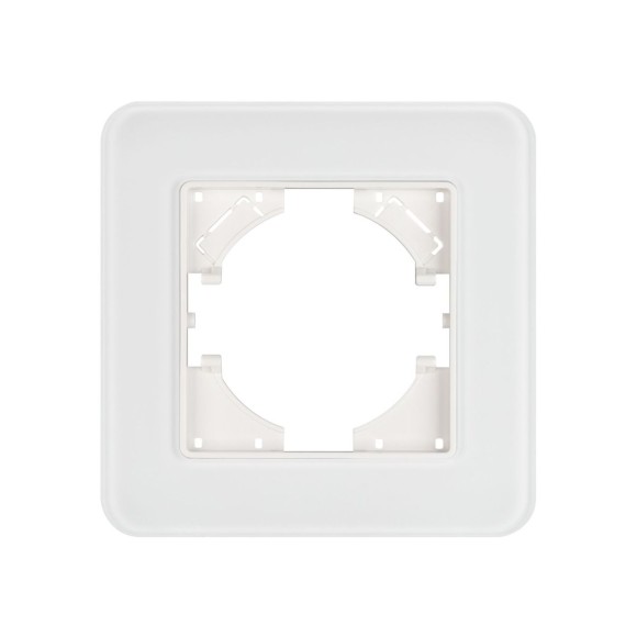 Рамка стеклянная на 1 пост Arlight FRM-OMALI-SFGS-1-WH 049675