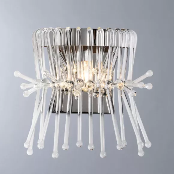 Бра Divinare 7565/02 AP-1, Хром, Прозрачный, Металл, крупный план Бра Divinare 7565/02 AP-1, Хром, Прозрачный, Металл, крупный план