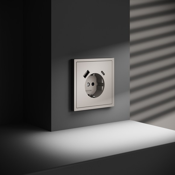 Розетка с USB, A+C Voltum S70 VLS040503