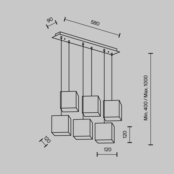 Подвесная люстра Modestyle MS.161.760 BS