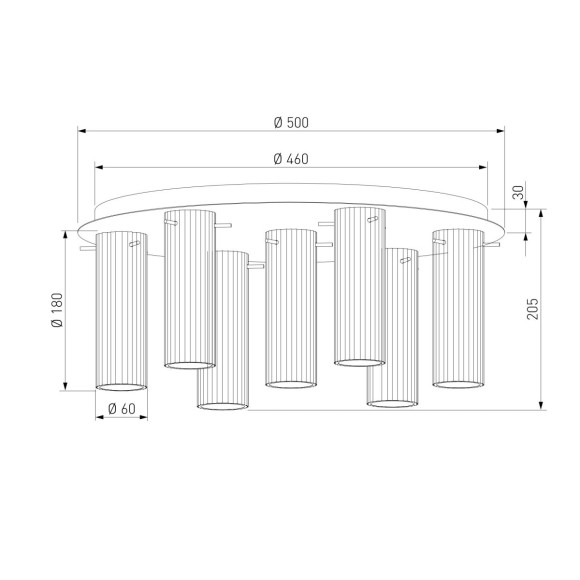 Потолочный светильник Eurosvet Merge 502111/7 хром a071916