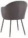 Кресло Echo SGR_Echo_dining_chair_dark_grey, черный, темно-серый, металл, вид сзади
