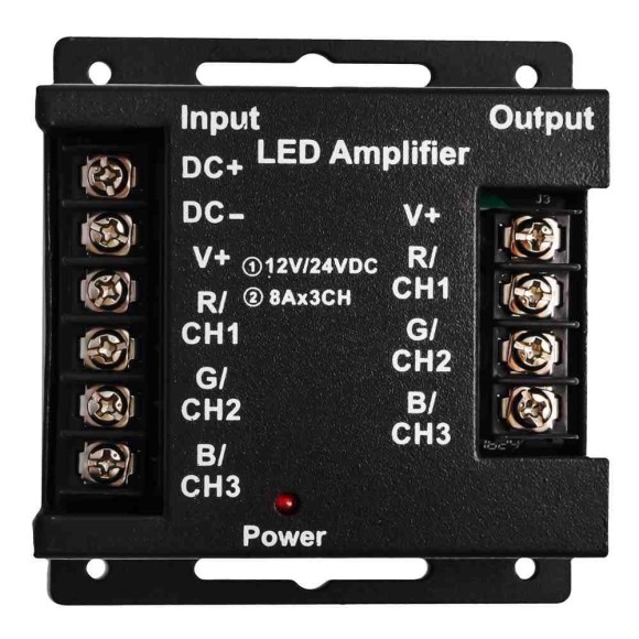 Усилитель RGB Apeyron 12В 288Вт 3 канала*8А 04-04(288)