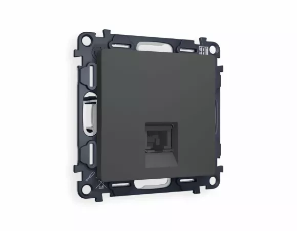 Комплект мех-ма компьютерной розетки RJ-45 экранированной с автоматической защитной шторкой Alfa Графит мягкое касание Quant Ambrella Volt MA912005 (AP9120, VM185) Комплект мех-ма компьютерной розетки RJ-45 экранированной с автоматической защитной шторкой Alfa Графит мягкое касание Quant Ambrella Volt MA912005 (AP9120, VM185)