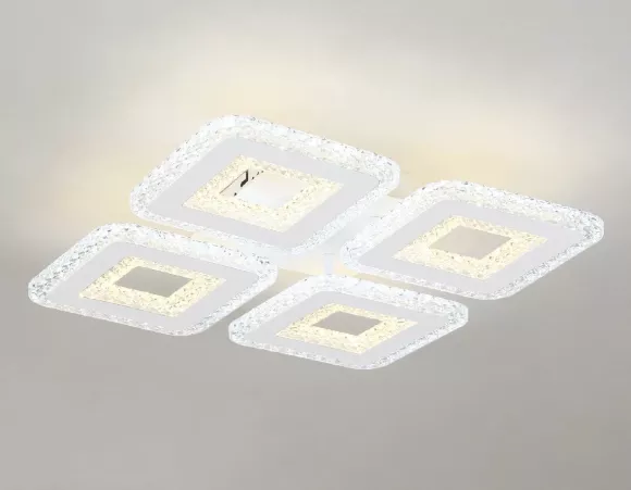 Потолочный светильник Ambrella Light Acrylica Original FA4004, Белый, Прозрачный, Теплый белый Потолочный светильник Ambrella Light Acrylica Original FA4004, Белый, Прозрачный, Теплый белый