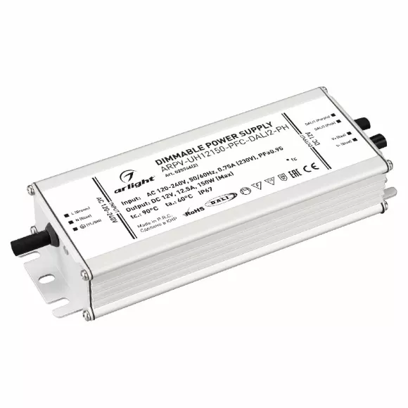 Блок питания Arlight ARPV-UH12150-PFC-DALI2-PH (12V, 12.5A, 150W, IP67) 025746(2)