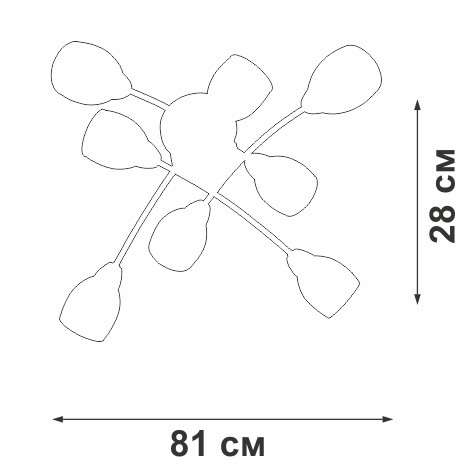 Потолочная люстра Vitaluce V4188-7/8PL