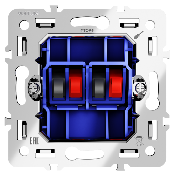 Механизм розетки акустической 4-местной Voltum S70 VLS0603M