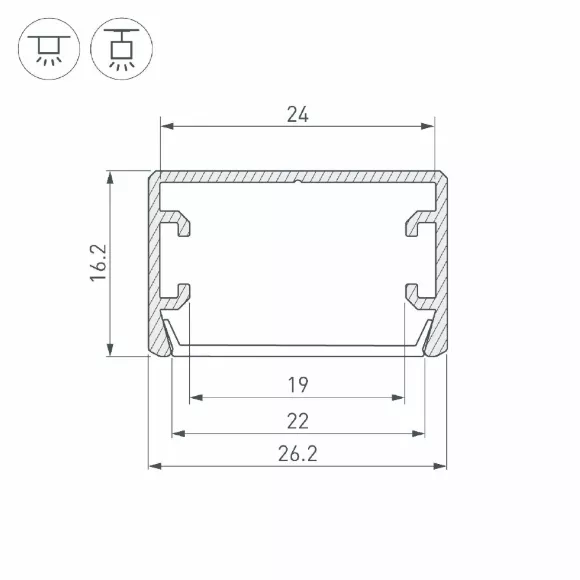 Алюминиевый профиль Arlight PLS-LOCK-H16-SMT-3000 ANOD 044805 Алюминиевый профиль Arlight PLS-LOCK-H16-SMT-3000 ANOD 044805