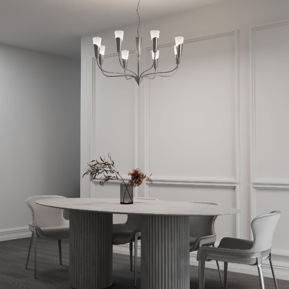 Подвесная люстра Eurosvet 60167/8 никель a068285