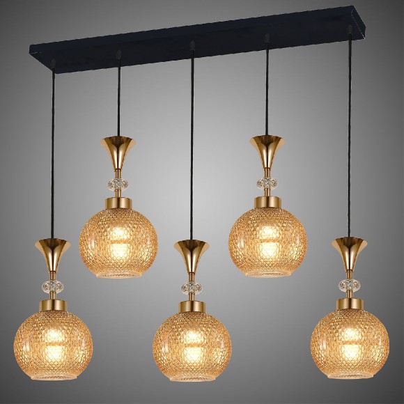 Подвесная люстра Reluce 02001-0.9-05L AMBER