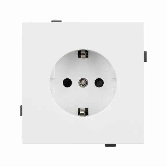 Механизм электрической розетки Arlight SCT-TENDO-MEU1-SFPL-WH (230V, 16A) 054641, вид сверху Механизм электрической розетки Arlight SCT-TENDO-MEU1-SFPL-WH (230V, 16A) 054641, вид сверху