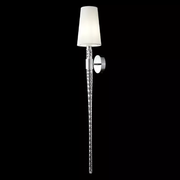 Бра Crystal Lux LUMINOUS AP1 CHROME, Хром, Белый, Металл, крупный план Бра Crystal Lux LUMINOUS AP1 CHROME, Хром, Белый, Металл, крупный план