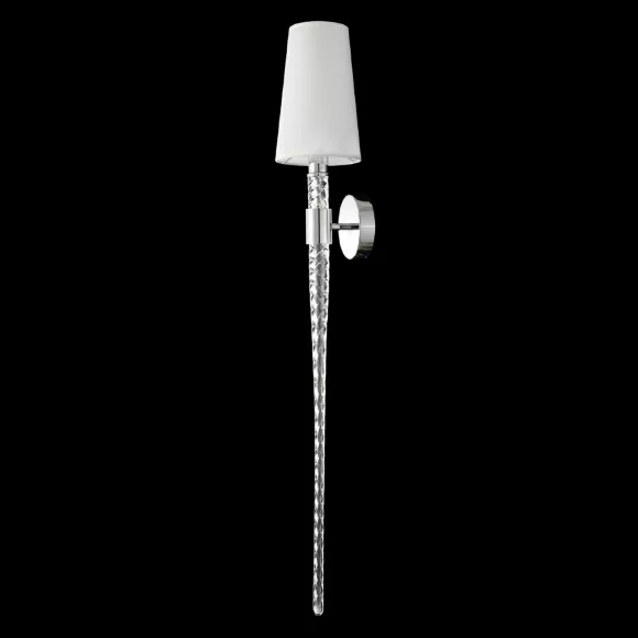 Бра Crystal Lux LUMINOUS AP1 CHROME, Хром, Белый, Металл, декоративные элементы крупным планом Бра Crystal Lux LUMINOUS AP1 CHROME, Хром, Белый, Металл, декоративные элементы крупным планом