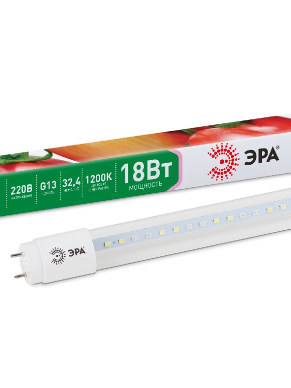 Фитолампа для растений светодиодная Эра G13 18W 1200K FITO-18W-Ra90-Т8-G13-NL Б0042987