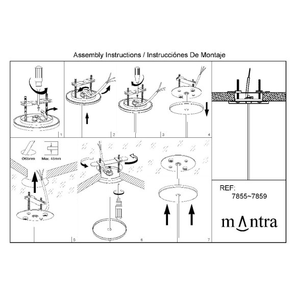 Основание для потолочного светильника Mantra Floron 7859