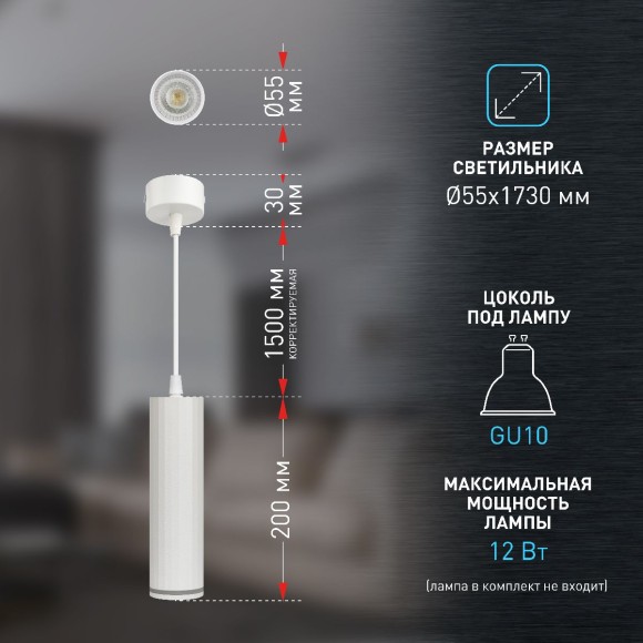 Подвесной светильник Эра PL19 WH Б0058491