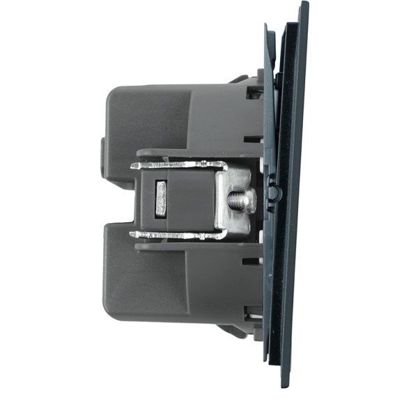 Переключатель 1-клавишный (механизм) Stekker Мия 250В 10A RSW10-3105-05 черный бархат 50447