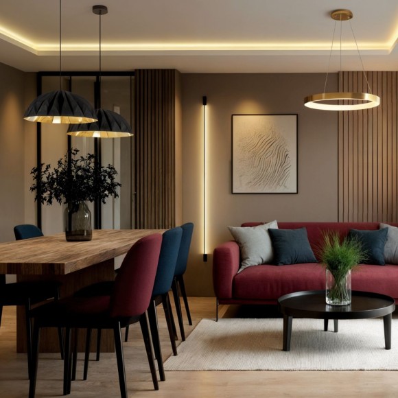 Подвесной светильник Denkirs Origami DK6655-BK+SG