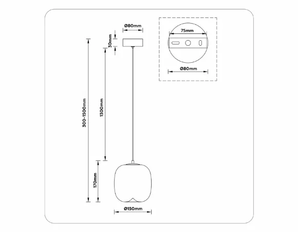 Подвесной светильник Ambrella Light High Light Modern LH11091, 3000, Теплый белый, 80