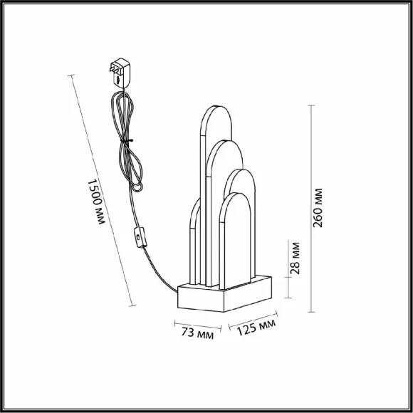 Настольная лампа Odeon Light Foros Hightech 5438/12TL