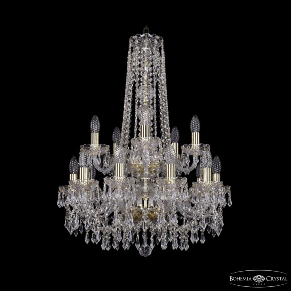 Подвесная люстра Bohemia Ivele Crystal 1403/10+5/195/h-77/2d G