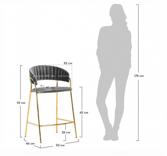 Стул барный Turin BDX_FR0908