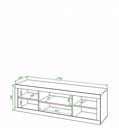 Тумба под ТВ Toivo Кон170 MER_TOJ-Kon170-KK