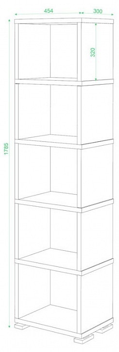 Стеллаж-колонка Домино СБ-15/5 MER_SB-15-5-BE