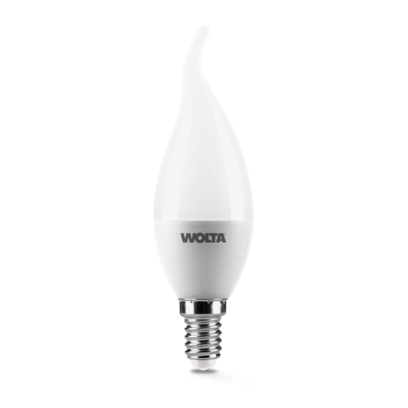 Светодиодная лампа WOLTA 7.5Вт 4000K E14 свеча на ветру матовая 25SCD7.5E14