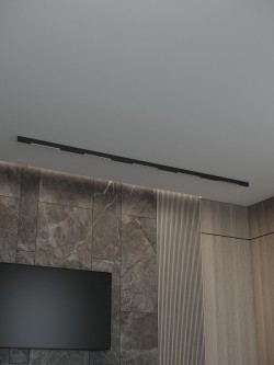 Трековая система со светильниками №2 трехфазная накладная Eldeko (48В, форма - прямая, 3м, 3000K) черная Hesby Lighting HSBL_kompl_E002_NI3B3K