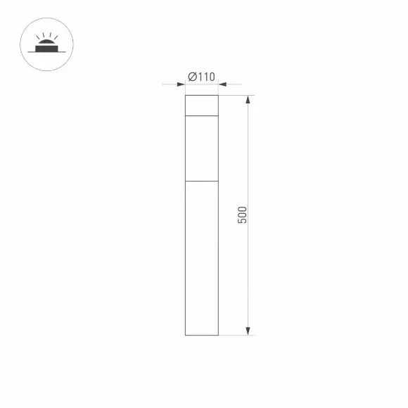 Садовый светильник Arlight Lgd-stem-boll 029966, вид сбоку Садовый светильник Arlight Lgd-stem-boll 029966, вид сбоку
