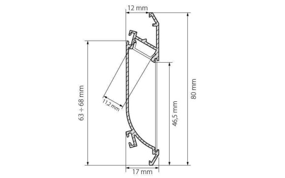 Профиль Arlight K-WALL-2000 ANOD 021716