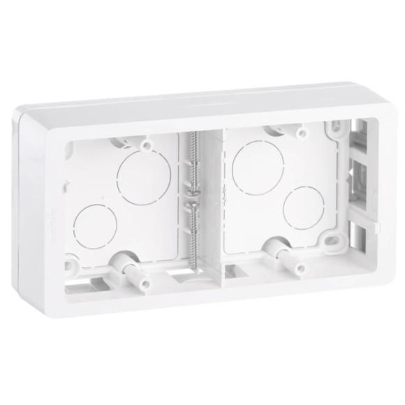 Коробка накладного монтажа 2-постовая Legrand Celiane белая 080242