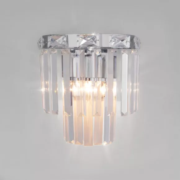 Настенный светильник Eurosvet Elegante 10130/1 хром/прозрачный хрусталь Strotskis a060645 Настенный светильник Eurosvet Elegante 10130/1 хром/прозрачный хрусталь Strotskis a060645