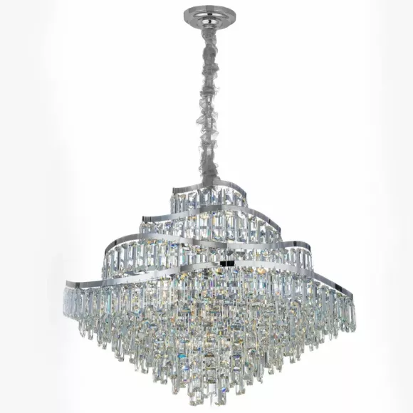Подвесная люстра Citilux Naiad CL315191, Хром, Прозрачный, Металл Подвесная люстра Citilux Naiad CL315191, Хром, Прозрачный, Металл
