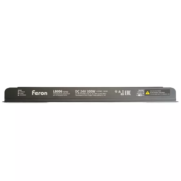 Трансформатор для светодиодной ленты с диммированием Feron LB006 300W 24V IP20 52132 Трансформатор для светодиодной ленты с диммированием Feron LB006 300W 24V IP20 52132