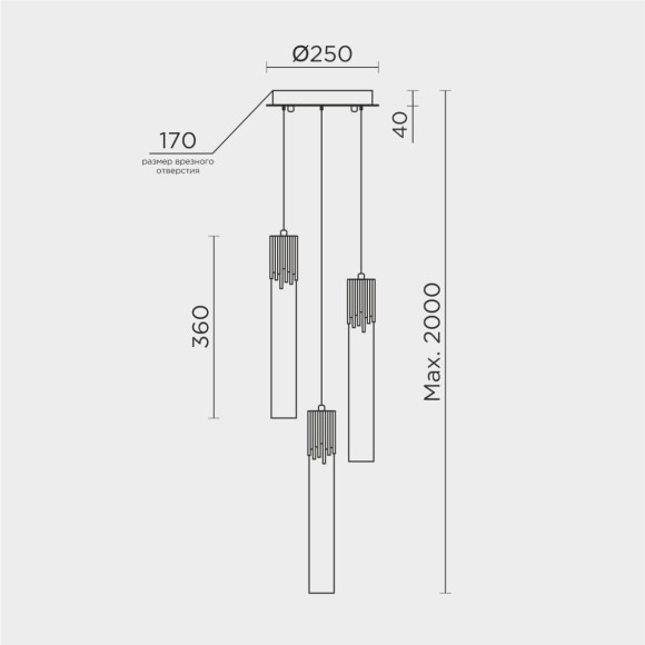 Подвесной светильник Modelux ML.88992.3 CR