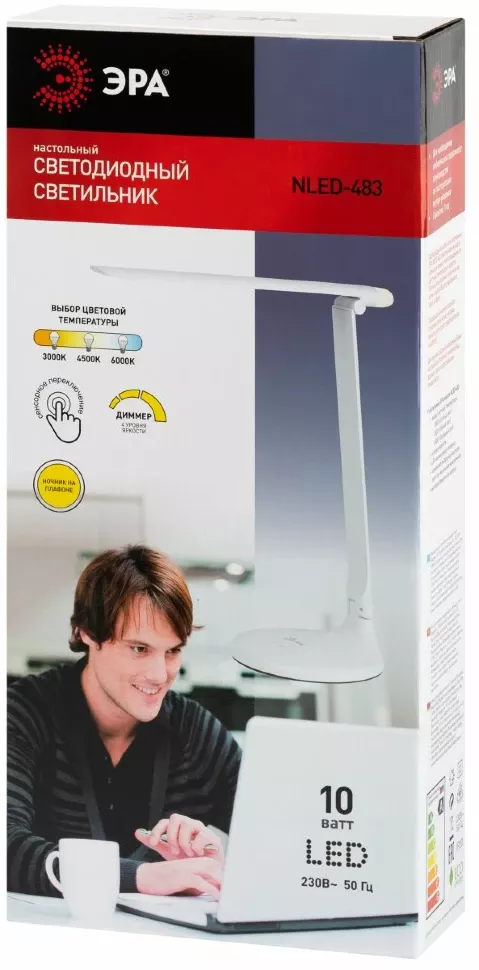 Настольная лампа Эра NLED-483-10W-W Б0068553 Настольная лампа Эра NLED-483-10W-W Б0068553