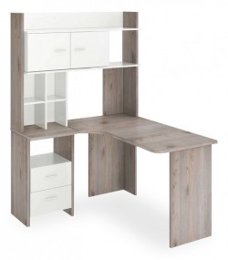 Стол компьютерный Нельсон Lite СКЛ-Угл130+НКЛХ-120 MER_SKL-Ugl130-NKLH-120_NBE_LEV