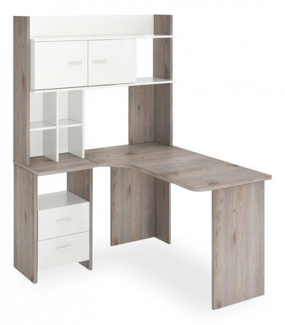 Стол компьютерный Нельсон Lite СКЛ-Угл130+НКЛХ-120 MER_SKL-Ugl130-NKLH-120_NBE_LEV