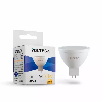 Лампа светодиодная Voltega GU5.3 7W 2700K 7255